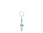 BELLASIX ® zipper pendant AR1 or handbag charm w. SWAROVSKI ® crystals in blue and crystal, total length approx. 4.5 cm