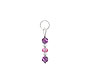BELLASIX ® zipper pendant AR14 or handbag charm w. SWAROVSKI ® crystals in rose and crystal with amethyst, total length approx. 4.5 cm