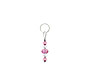 BELLASIX ® zipper pendant AR2 or handbag charm w. SWAROVSKI ® crystals in rose and crystal, total length approx. 4.5 cm