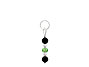 BELLASIX ® zipper pendant AR26 or handbag charm w. SWAROVSKI ® crystals in green and crystal with onyx, total length approx. 4.5 cm