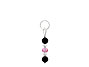 BELLASIX ® zipper pendant AR27 or handbag charm w. SWAROVSKI ® crystals in rose and crystal with onyx, total length approx. 4.5 cm