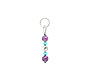 BELLASIX ® zipper pendant AR34 or handbag charm w. SWAROVSKI ® crystals in blue with shell pearls and amethyst, total length approx. 4.5 cm