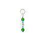 BELLASIX ® zipper pendant AR37 or handbag charm w. SWAROVSKI ® crystals in blue with shell pearls and jade, total length approx. 4.5 cm