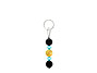 BELLASIX ® zipper pendant AR39 or handbag charm w. SWAROVSKI ® crystals in blue with citrine and onyx, total length approx. 4.5 cm