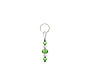 BELLASIX ® zipper pendant AR4 or handbag charm w. SWAROVSKI ® crystals in green and crystal, total length approx. 4.5 cm