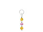 BELLASIX ® zipper pendant AR5 or handbag charm w. SWAROVSKI ® crystals in rose and crystal with citrine, total length approx. 4.5 cm
