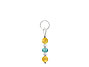 BELLASIX ® zipper pendant AR7 or handbag charm w. SWAROVSKI ® crystals in blue and crystal with citrine, total length approx. 4.5 cm