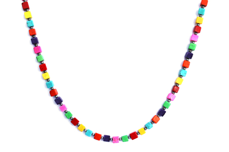BELLASIX ® 1639-K necklace collier, 925 silver / lobster clasp, magnesite colour modified, hematine