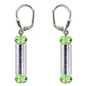 SWAROVSKI (R) crystals in combination with: BELLASIX (R) 1717-O1 earrings green 925 silver clasp