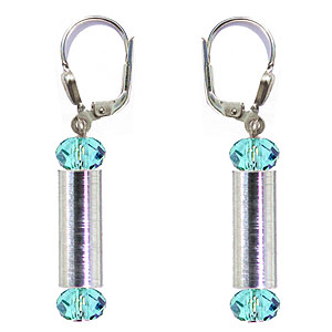 SWAROVSKI (R) crystals in combination with: BELLASIX (R) 1717-O2 earrings blue 925 silver clasp