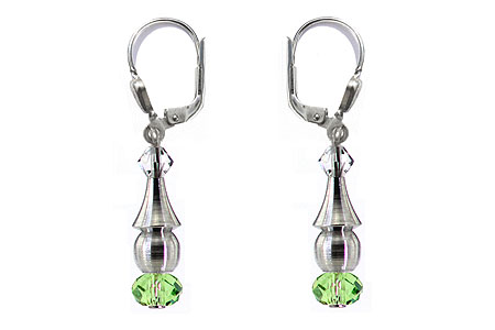 SWAROVSKI (R) crystals in combination with: BELLASIX (R) 1719-O2 earrings green 925 silver clasp