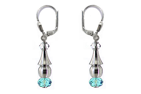 SWAROVSKI (R) crystals in combination with: BELLASIX (R) 1719-O4 earrings blue 925 silver clasp