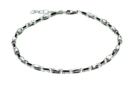 SWAROVSKI (R) Kristalle in Kombination mit: BELLASIX (R) 1725-K Halskette 925 Silber/Verschluss