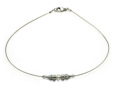 SWAROVSKI (R) Kristalle in Kombination mit: BELLASIX (R) 1736-K Halskette 925 Silber/Verschluss Hochzeitsschmuck Brautschmuck Collier
