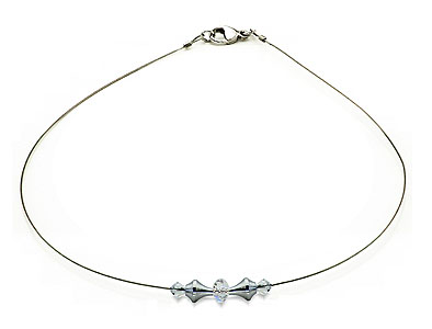 SWAROVSKI (R) Kristalle in Kombination mit: BELLASIX (R) 1749-K Halskette 925 Silber/Verschluss Hochzeitsschmuck Brautschmuck Manufakturarbeit