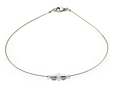SWAROVSKI (R) crystals in combination with: BELLASIX (R) 1751-K necklace 925 silver clasp wedding jewellery