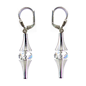 SWAROVSKI (R) crystals in combination with: BELLASIX (R) 1767-O earrings 925 silver clasp