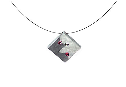 SWAROVSKI (R) Kristalle in Kombination mit: BELLASIX (R) 1787-K Halskette 925 Silber/Verschluss Hochzeitsschmuck Brautschmuck Collier rose rosa