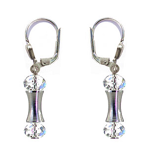 SWAROVSKI (R) crystals in combination with: BELLASIX (R) 1798-O earrings 925 silver clasp
