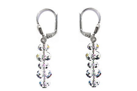 SWAROVSKI (R) crystals in combination with: BELLASIX (R) 1807-O earrings 925 silver clasp