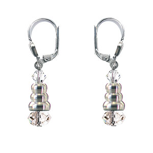 SWAROVSKI (R) crystals in combination with: BELLASIX (R) 1815-O earrings 925 silver clasp