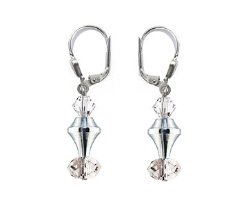 SWAROVSKI (R) crystals in combination with: BELLASIX (R) 1824-O earrings 925 silver clasp