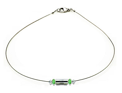 SWAROVSKI (R) Kristalle in Kombination mit: BELLASIX (R) 1834-K Halskette grün 925 Silber/Verschluss Hochzeitsschmuck Brautschmuck
