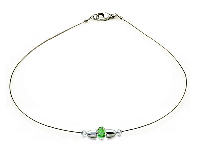SWAROVSKI (R) Kristalle in Kombination mit: BELLASIX (R) 1838-K Halskette grün 925 Silber/Verschluss Hochzeitsschmuck Brautschmuck