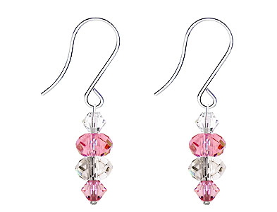 SWAROVSKI (R) crystals in combination with: BELLASIX (R) 4514-SSO earrings stainless steel (316L) earring wire