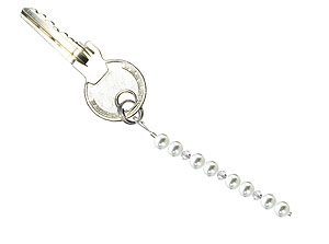 BELLASIX ® Schlüsselanhänger AS16, Gesamtlänge ca. 8-9 cm  m. SWAROVSKI ® Kristallen und Muschelkernperlen