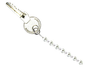 BELLASIX ® Schlüsselanhänger AS32, Gesamtlänge ca. 8-9 cm  m. SWAROVSKI ® Kristallen und Muschelkernperlen