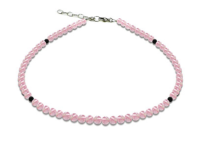 BELLASIX ® GEM Pure Line 12, rose quartz, necklace, 925 silver clasp