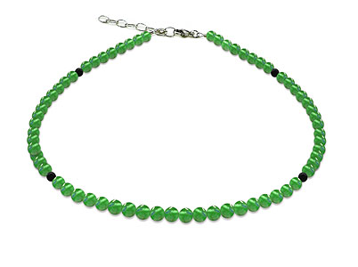 BELLASIX ® GEM Pure Line 18, jade, necklace, 925 silver clasp