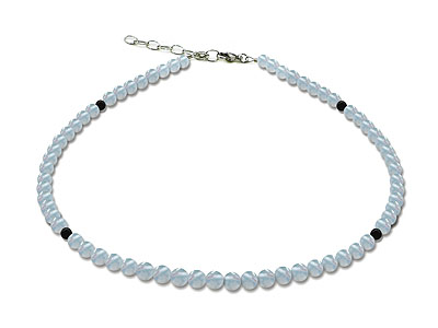 BELLASIX ® GEM Pure Line 9, aquamarine, necklace, 925 silver clasp