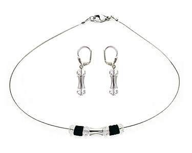 SWAROVSKI (R) crystals in combination with: BELLASIX (R) jewellery set_1733_k_1798_o 925 silver clasp