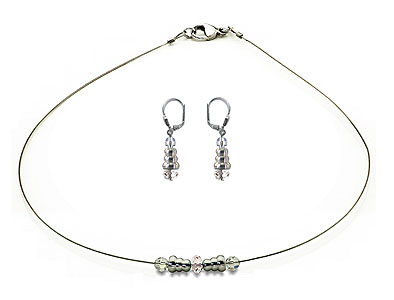 SWAROVSKI (R) crystals in combination with: BELLASIX (R) jewellery set_1745_k_1850_o 925 silver clasp wedding jewellery