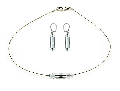 SWAROVSKI (R) crystals in combination with: BELLASIX (R) jewellery set_1750_k_1832_o 925 silver clasp wedding jewellery