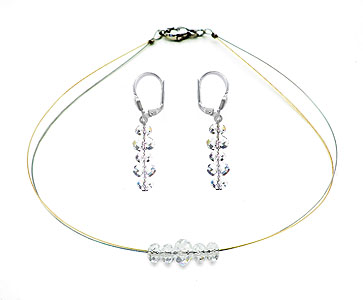 SWAROVSKI (R) crystals in combination with: BELLASIX (R) jewellery set_1782_k_1807_o 925 silver clasp bicolor 24-carat-gold-plated (yellow-Gold)