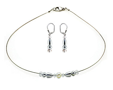 SWAROVSKI (R) crystals in combination with: BELLASIX (R) jewellery set_1830_k_1841_o 925 silver clasp wedding jewellery
