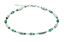 SWAROVSKI (R) crystals in combination with: BELLASIX (R) 1712-K necklace blue green 925 silver clasp