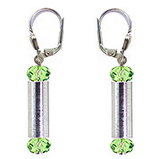 SWAROVSKI (R) Kristalle in Kombination mit: BELLASIX (R) 1717-O1 Ohrringe grün 925 Silber/Verschluss