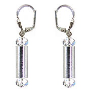 SWAROVSKI (R) crystals in combination with: BELLASIX (R) 1717-O4 earrings 925 silver clasp wedding jewellery