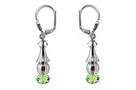 SWAROVSKI (R) crystals in combination with: BELLASIX (R) 1719-O2 earrings green 925 silver clasp