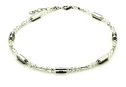 SWAROVSKI (R) crystals in combination with: BELLASIX (R) 1722-K necklace 925 silver clasp wedding jewellery