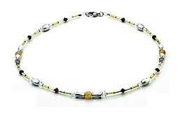 SWAROVSKI (R) crystals in combination with: BELLASIX (R) 1724-K necklace citrine (yellow quartz) 925 silver clasp