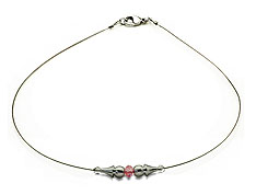 SWAROVSKI (R) crystals in combination with: BELLASIX (R) 1735-K necklace rose rose 925 silver clasp