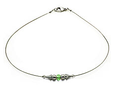SWAROVSKI (R) crystals in combination with: BELLASIX (R) 1737-K necklace green 925 silver clasp