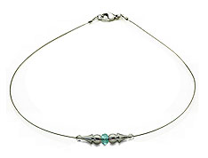 SWAROVSKI (R) crystals in combination with: BELLASIX (R) 1738-K necklace blue 925 silver clasp