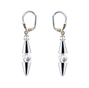 SWAROVSKI (R) crystals in combination with: BELLASIX (R) 1761-O earrings mountain stone 925 silver clasp