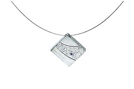 SWAROVSKI (R) crystals in combination with: BELLASIX (R) 1789-K necklace 925 silver clasp wedding jewellery collier hand-engraved